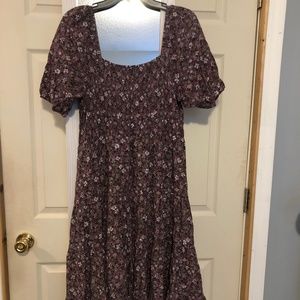 Purple Floral Maxi Dress Sz. Large